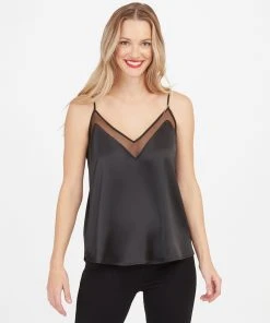 Spanx Shop All Clothing Satin Mesh V-Neck Cami 17 Spanx Shop All Clothing Satin Mesh V-Neck Cami
