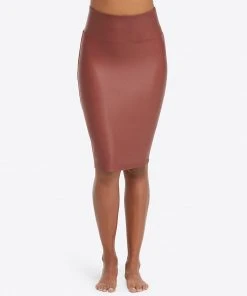 Spanx Faux Leather Pencil Skirt