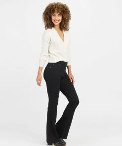 Spanx Back In Stock Flare Jeans, Clean Black 11 Spanx Back In Stock Flare Jeans, Clean Black