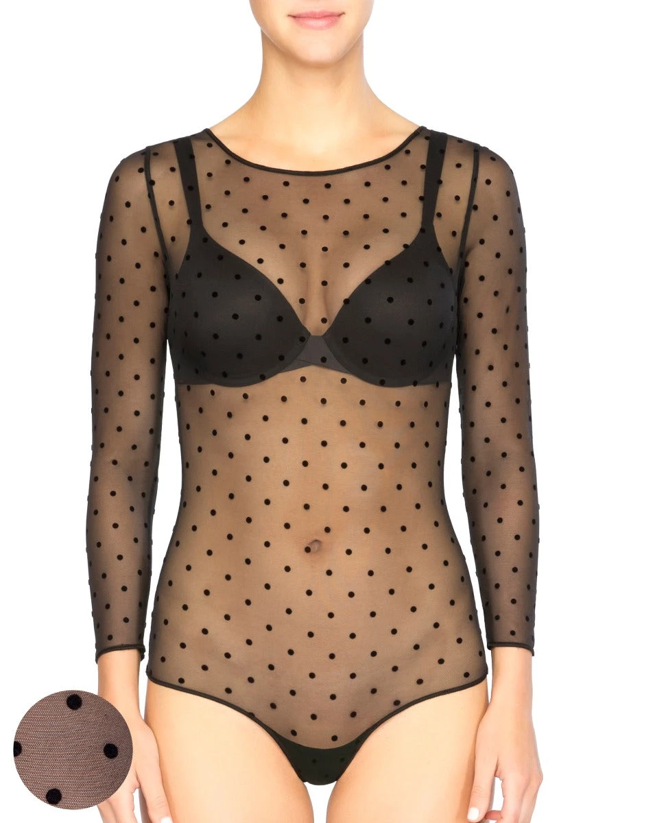 Shop All Clothing Spanx® Sheer Fashion Flocked Dot Thong Bodysuit 4 Shop All Clothing Spanx® Sheer Fashion Flocked Dot Thong Bodysuit