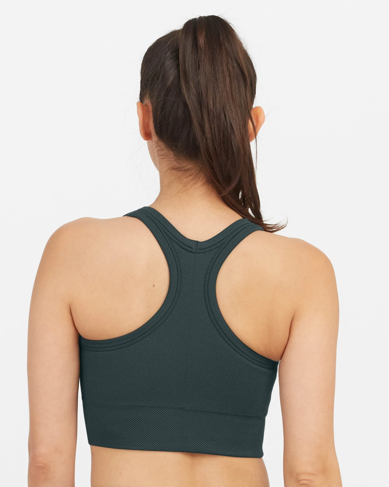 Spanx Seamless Sculpt Chevron Ribbed Longline Medium Impact Sports Bra 16 Spanx Seamless Sculpt Chevron Ribbed Longline Medium Impact Sports Bra