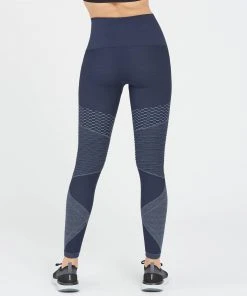 Spanx Look At Me Now Seamless Moto Leggings, Indigo Sky Comfy Essentials
