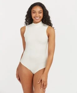 Spanx Suit Yourself Ribbed Mock Neck Sleeveless Bodysuit 24 Spanx Suit Yourself Ribbed Mock Neck Sleeveless Bodysuit