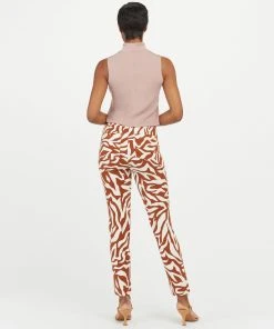 Spanx New Arrivals On-the-Go Printed Ankle Slim Straight Pant