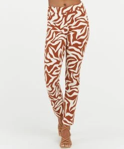 Spanx New Arrivals On-the-Go Printed Ankle Slim Straight Pant