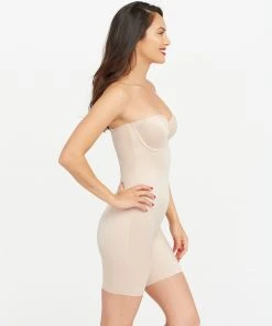 Spanx Suit Your Fancy Strapless Cupped Mid-Thigh Bodysuit Bodysuits 21 Spanx Suit Your Fancy Strapless Cupped Mid-Thigh Bodysuit Bodysuits