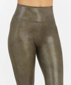 Spanx Faux Leather Croc Shine Leggings