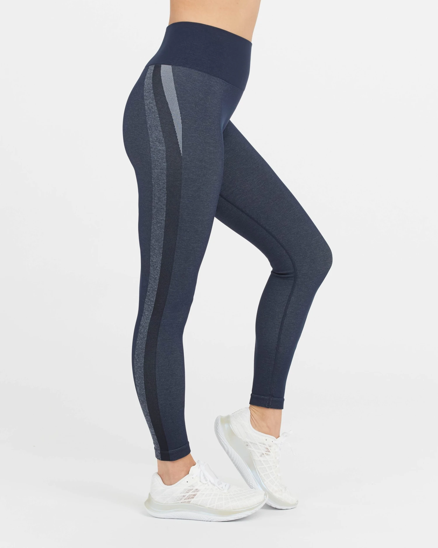 Spanx Look At Me Now Seamless Track Stripe Leggings 8 Spanx Look At Me Now Seamless Track Stripe Leggings