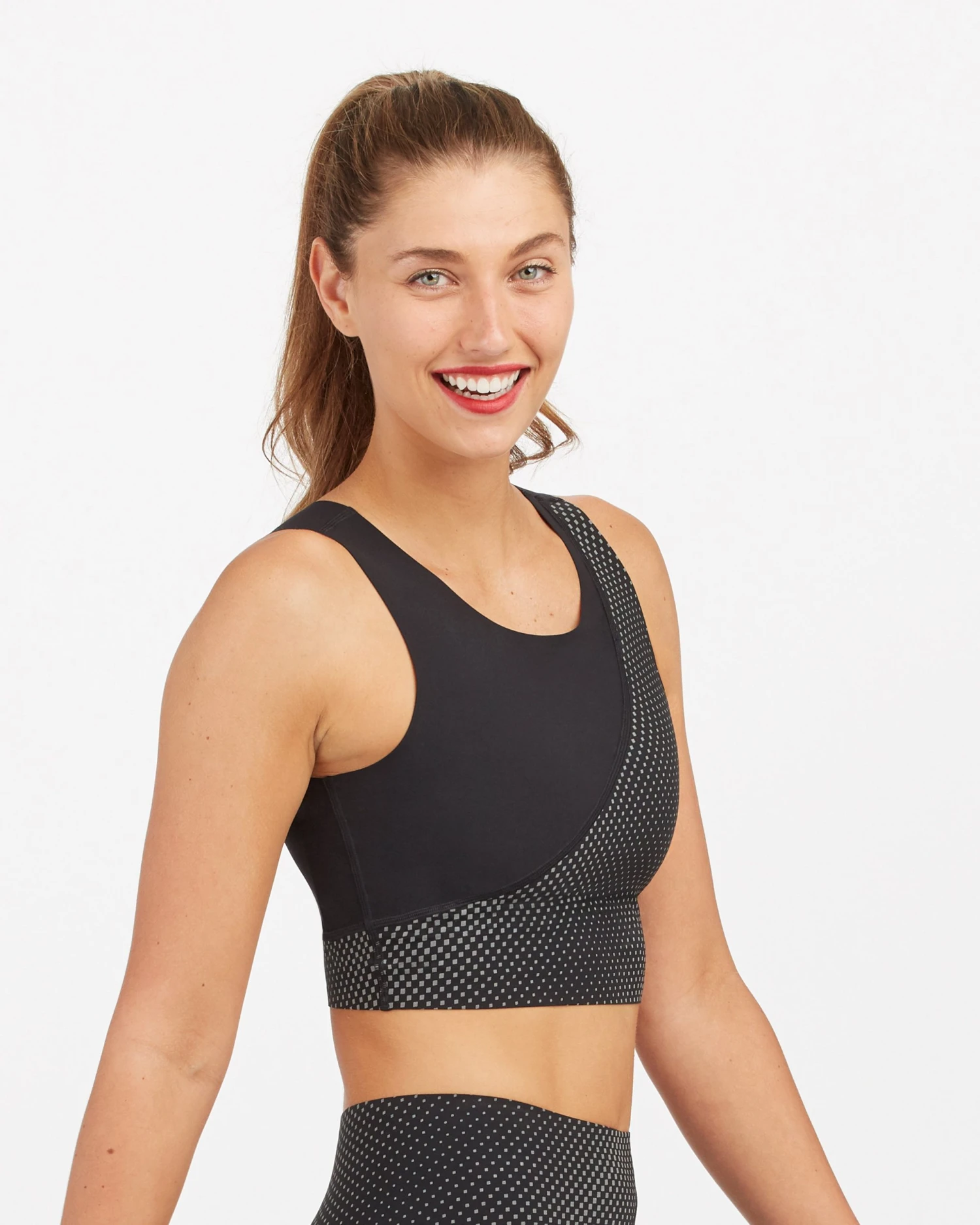Spanx Every.Wear Reflective Crop Top Shop All Activewear 6 Spanx Every.Wear Reflective Crop Top Shop All Activewear