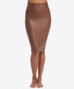Spanx Faux Leather Pencil Skirt