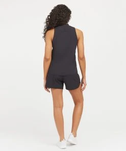 Spanx Go Lightly Ribbed Mock Neck Tank Shop All Activewear