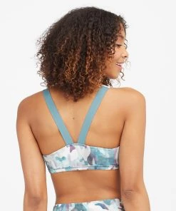 Spanx Sports Bras + Panties Printed Low Impact Sports Bra