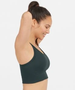 Spanx Seamless Sculpt Chevron Ribbed Longline Medium Impact Sports Bra 28 Spanx Seamless Sculpt Chevron Ribbed Longline Medium Impact Sports Bra