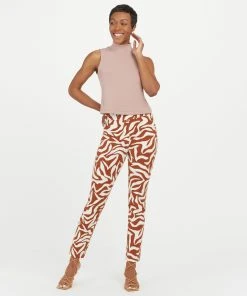 Spanx New Arrivals On-the-Go Printed Ankle Slim Straight Pant