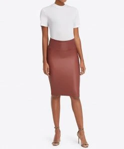 Spanx Faux Leather Pencil Skirt