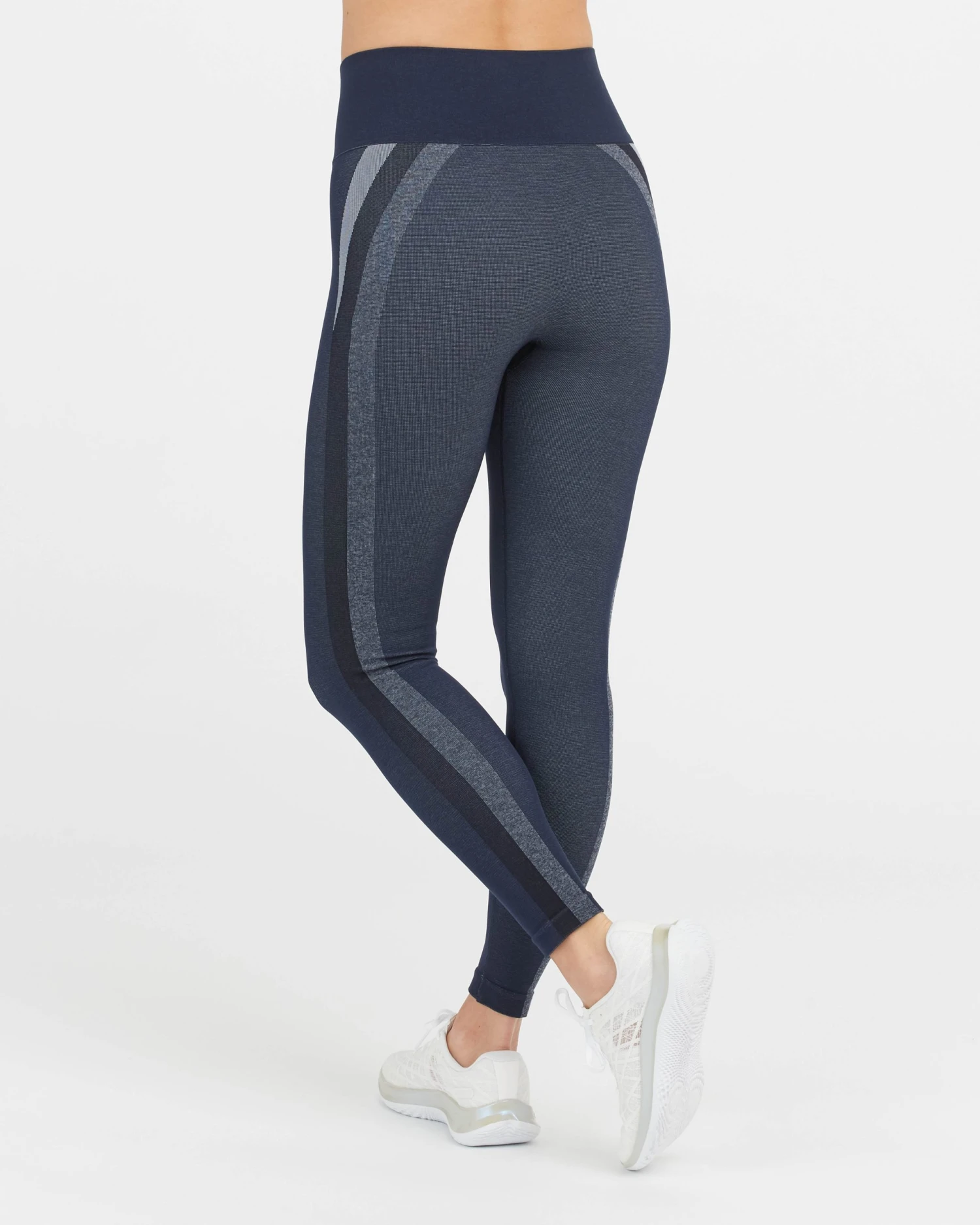 Spanx Look At Me Now Seamless Track Stripe Leggings 4 Spanx Look At Me Now Seamless Track Stripe Leggings