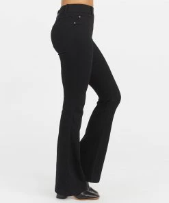 Spanx Back In Stock Flare Jeans, Clean Black 14 Spanx Back In Stock Flare Jeans, Clean Black