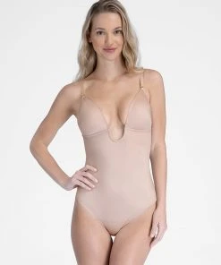 Spanx Shop All Shapewear Suit Your Fancy Plunge Low-Back Thong Bodysuit