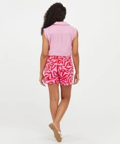 Spanx On-the-Go Printed Shorts, 6