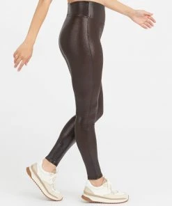 Spanx Faux Leather Croc Shine Leggings