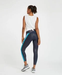 Spanx Faux Leather Track Stripe 7/8 Leggings 20 Spanx Faux Leather Track Stripe 7/8 Leggings