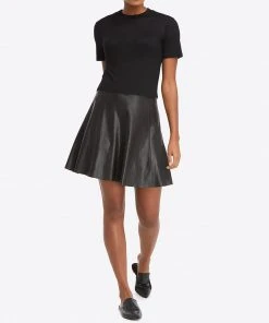 Spanx Faux Leather Skater Skirt Shop All Clothing 9 Spanx Faux Leather Skater Skirt Shop All Clothing