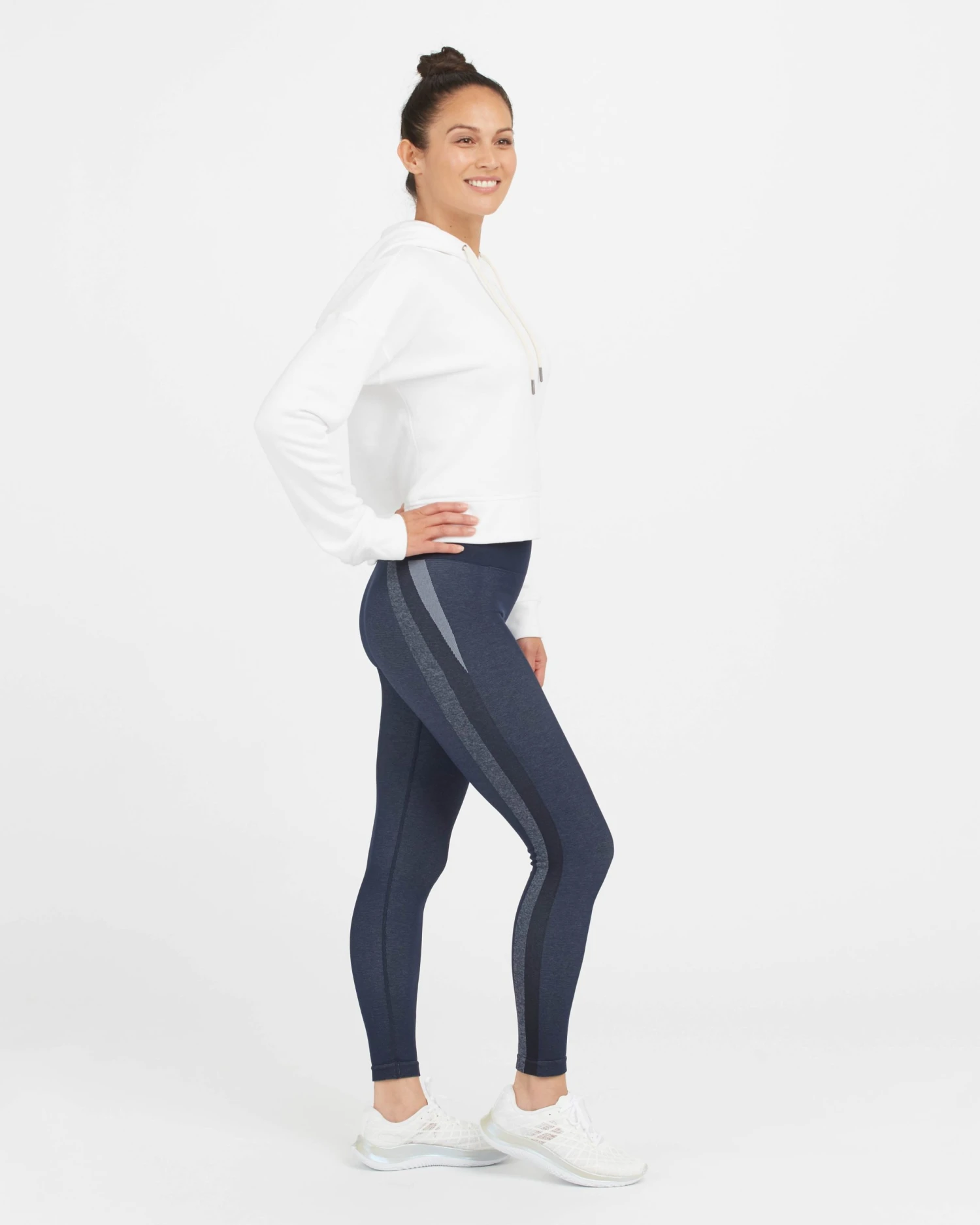 Spanx Look At Me Now Seamless Track Stripe Leggings 3 Spanx Look At Me Now Seamless Track Stripe Leggings