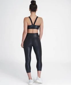 Spanx Faux Leather Active Cropped Leggings