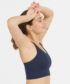 Spanx Seamless Sculpt Chevron Ribbed Longline Medium Impact Sports Bra 23 Spanx Seamless Sculpt Chevron Ribbed Longline Medium Impact Sports Bra