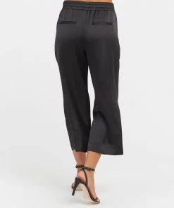 Spanx Shop All Clothing Satin Cropped Wide Leg Pant