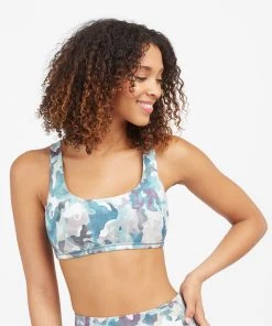 Spanx Sports Bras + Panties Printed Low Impact Sports Bra