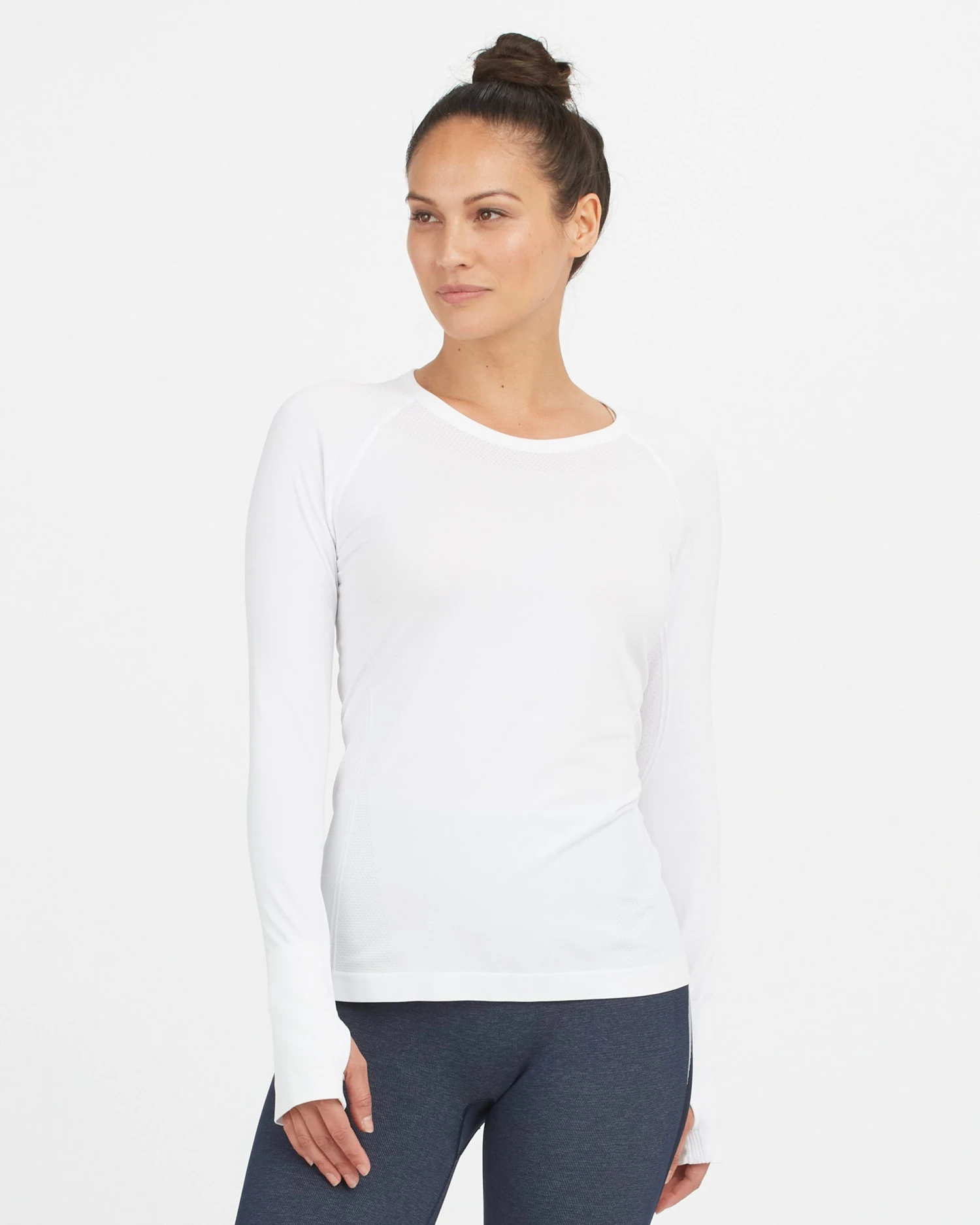 Spanx Look At Me Now Seamless Long Sleeve Tee 7 Spanx Look At Me Now Seamless Long Sleeve Tee