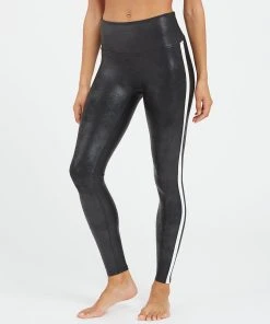 Spanx Faux Leather Side Stripe Leggings 12 Spanx Faux Leather Side Stripe Leggings