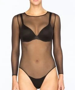 SpanxĀ® Sheer Fashion Mesh Thong Bodysuit