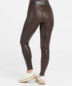 Spanx Faux Leather Croc Shine Leggings