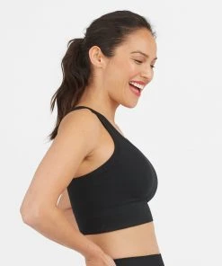 Spanx Seamless Sculpt Chevron Ribbed Longline Medium Impact Sports Bra 18 Spanx Seamless Sculpt Chevron Ribbed Longline Medium Impact Sports Bra