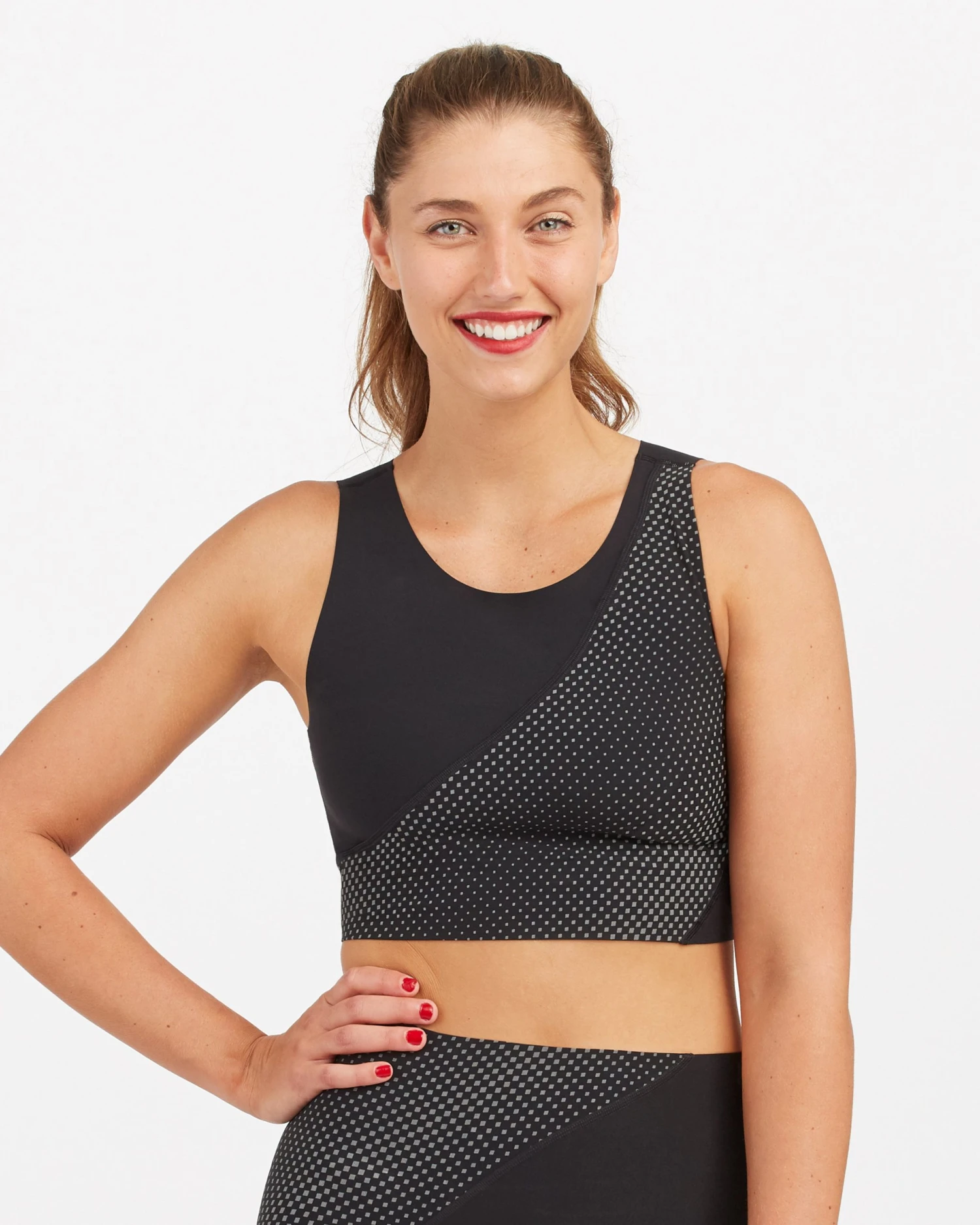 Spanx Every.Wear Reflective Crop Top Shop All Activewear 3 Spanx Every.Wear Reflective Crop Top Shop All Activewear