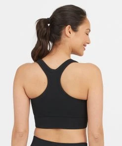 Spanx Seamless Sculpt Chevron Ribbed Longline Medium Impact Sports Bra 19 Spanx Seamless Sculpt Chevron Ribbed Longline Medium Impact Sports Bra