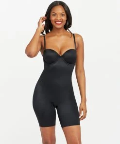 Spanx Suit Your Fancy Strapless Cupped Mid-Thigh Bodysuit Bodysuits 24 Spanx Suit Your Fancy Strapless Cupped Mid-Thigh Bodysuit Bodysuits