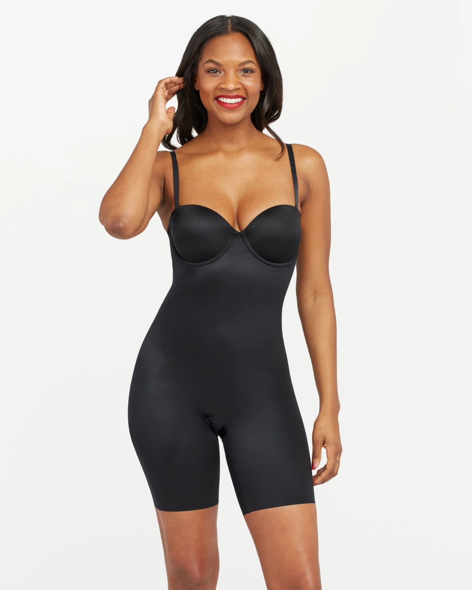 Spanx Suit Your Fancy Strapless Cupped Mid-Thigh Bodysuit Bodysuits 11 Spanx Suit Your Fancy Strapless Cupped Mid-Thigh Bodysuit Bodysuits