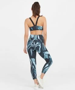 Spanx Sports Bras + Panties Printed Low Impact Sports Bra