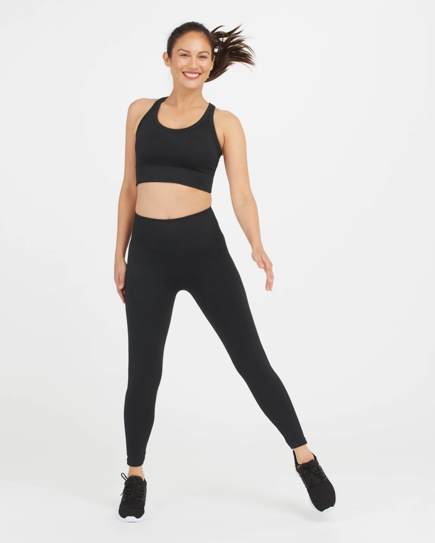 Spanx Seamless Sculpt Chevron Ribbed Longline Medium Impact Sports Bra 7 Spanx Seamless Sculpt Chevron Ribbed Longline Medium Impact Sports Bra